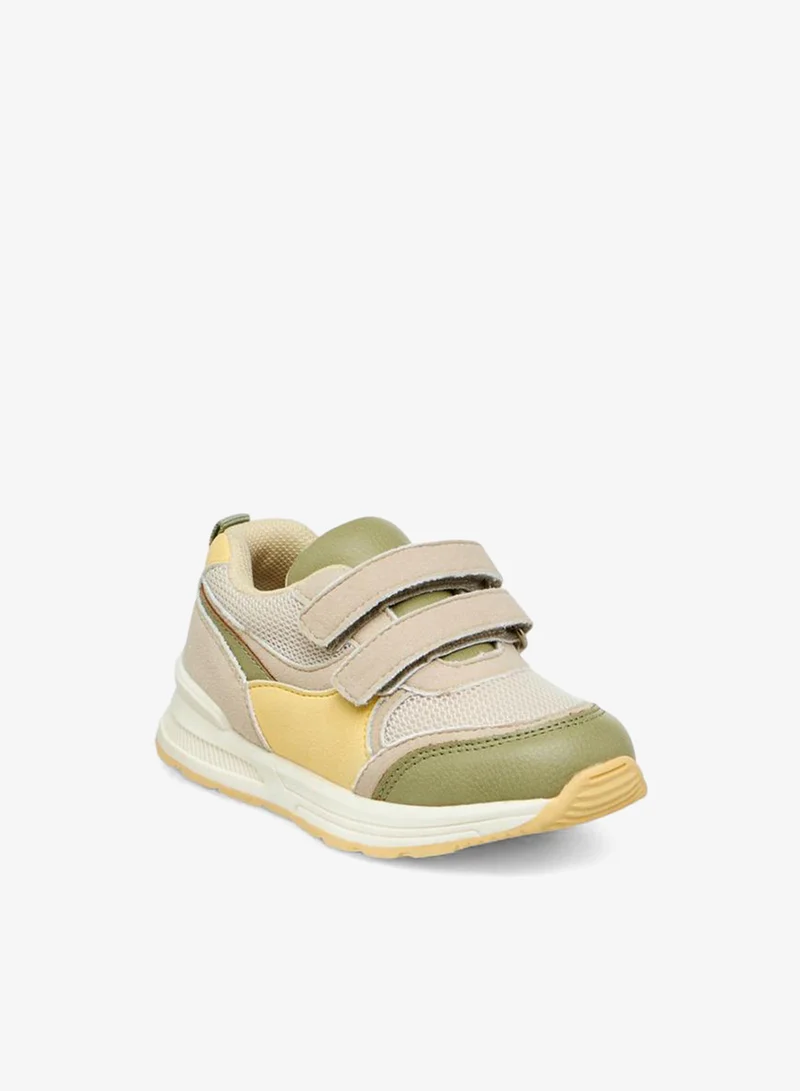 Barefeet Colourblock Sneakers with Hook and Loop Closure